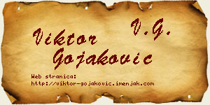 Viktor Gojaković vizit kartica